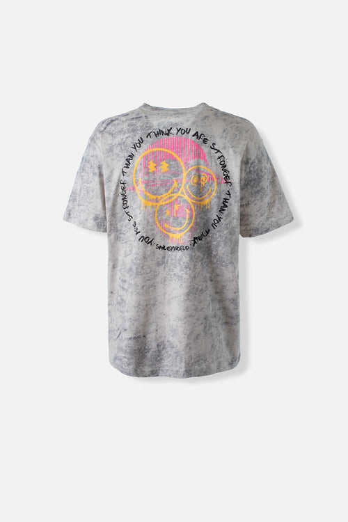 Card slide image -  CAMISETA DE SMILEY GRIS MANGA CORTA GÉNERO NEUTRO