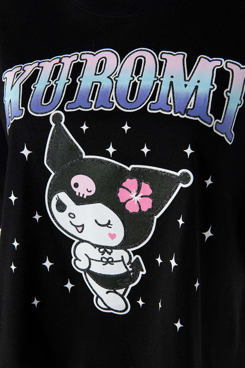CAMISETA DE KUROMI BOXY FIT PARA MUJER