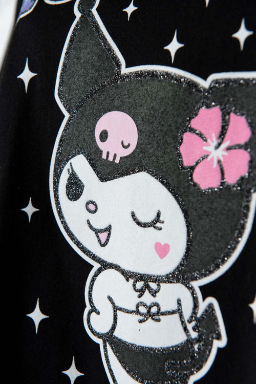 CAMISETA DE KUROMI BOXY FIT PARA MUJER