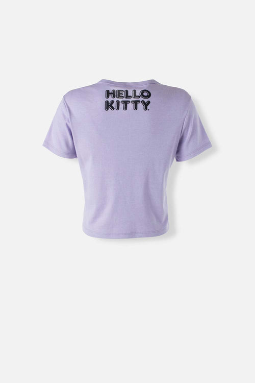 Card slide image -  CAMISETA DE HELLO KITTY LILA CROP TOP PARA MUJER