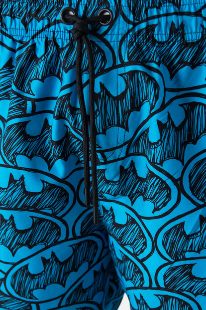 PANTALONETA DE BAÑO DE BATMAN AZUL PARA HOMBRE