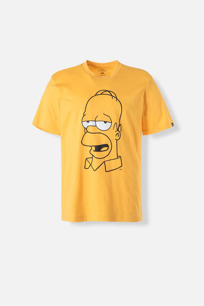  CAMISETA DE LOS SIMPSON AMARILLA MANGA CORTA PARA HOMBRE