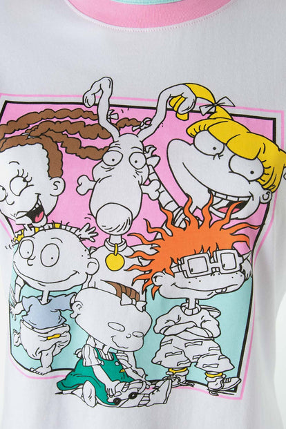 CAMISETA DE LOS RUGRATS BLANCA CON ESTAMPADO PARA MUJER
