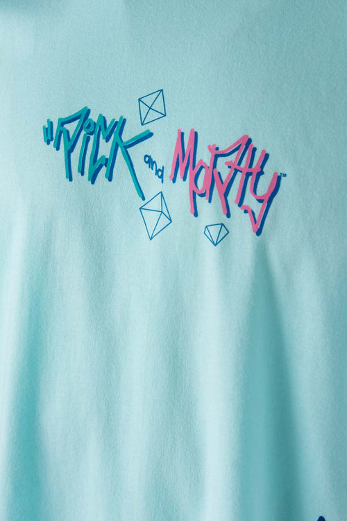 Card slide image -  CAMISETA RICK Y MORTY VERDE AZUL ESTAMPADA PARA HOMBRE