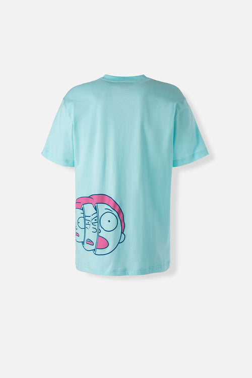 Card slide image -  CAMISETA RICK Y MORTY VERDE AZUL ESTAMPADA PARA HOMBRE