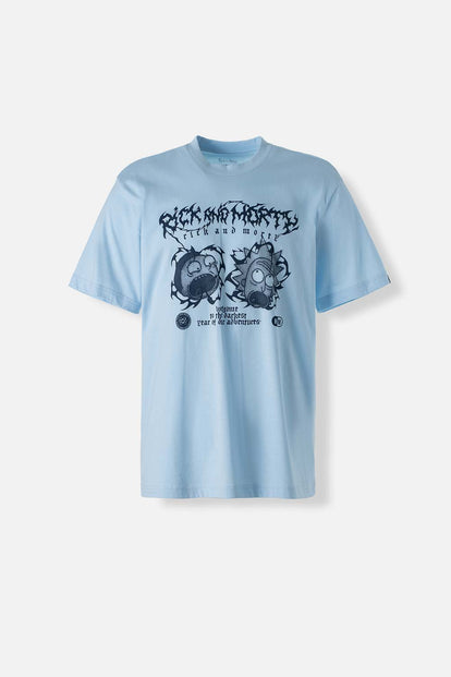  CAMISETA RICK Y MORTY AZUL MANGA CORTA PARA HOMBRE