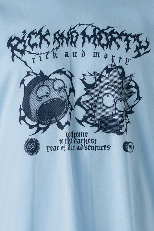 Card slide image -  CAMISETA RICK Y MORTY AZUL MANGA CORTA PARA HOMBRE