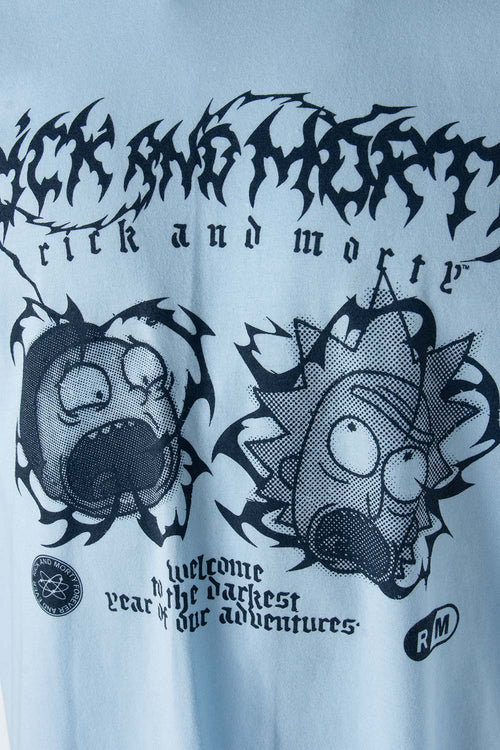 Card slide image -  CAMISETA RICK Y MORTY AZUL MANGA CORTA PARA HOMBRE