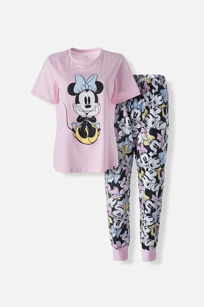 PIJAMA DE MINNIE MOUSE DE PANTALÓN LARGO MULTICOLOR PARA MUJER