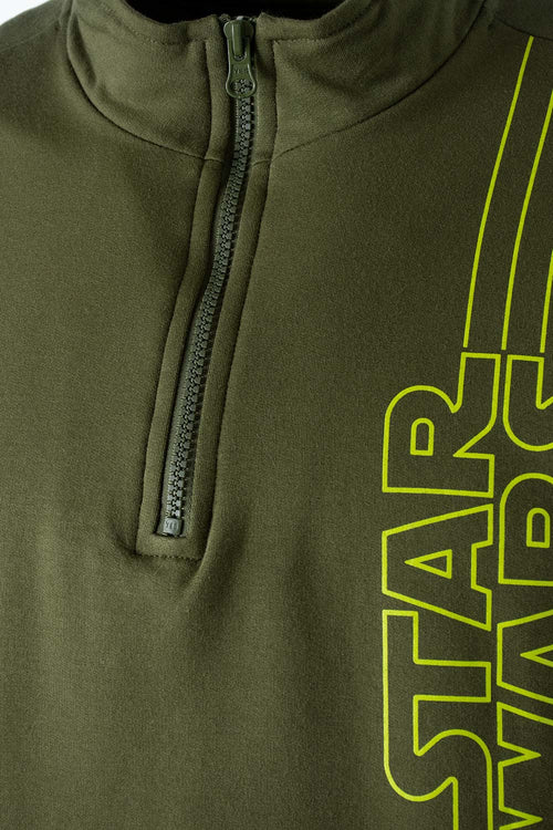 Card slide image -  BUZO DE STAR WARS CERRADO VERDE MILITAR PARA HOMBRE