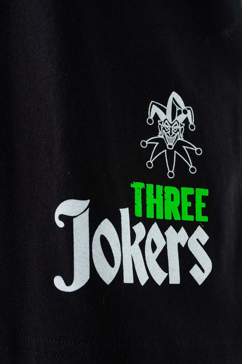 Card slide image -  CAMISETA DE EL JOKER NEGRA ESTAMPADA EN ESPALDA PARA HOMBRE