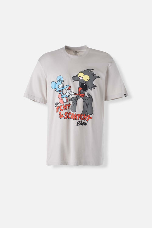 Card slide image -  CAMISETA DE LOS SIMPSON MANGA CORTA GRIS CLARO PARA HOMBRE
