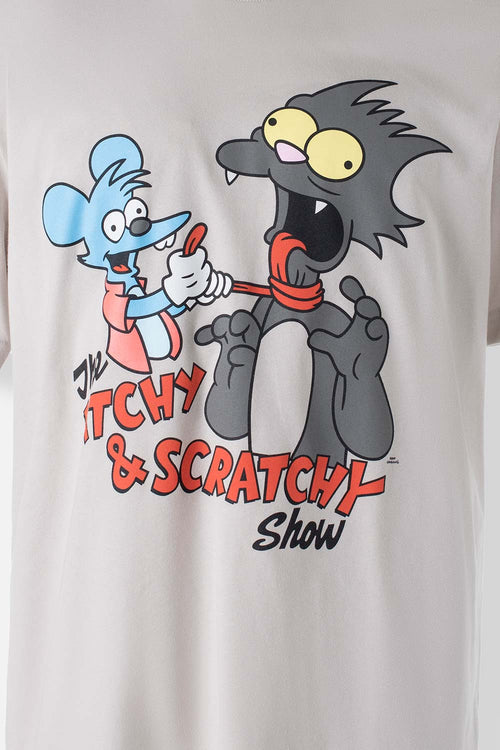 Card slide image -  CAMISETA DE LOS SIMPSON MANGA CORTA GRIS CLARO PARA HOMBRE