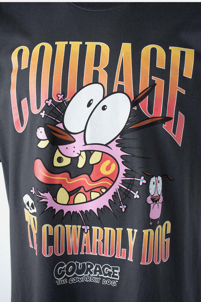 CAMISETA DE CORAJE EL PERRO COBARDE REGULAR FIT PARA HOMBRE