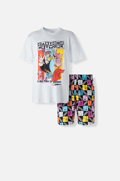  PIJAMA DE CARTOON NETWORK MULTICOLOR MANGA CORTA PARA HOMBRE