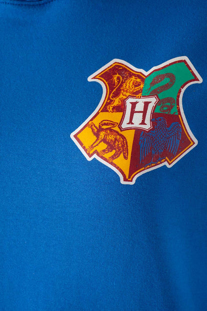  BUZO DE HARRY POTTER AZUL Y VERDE CON CAPUCHA PARA MUJER