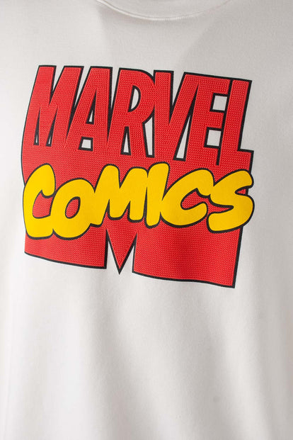  BUZO DE MARVEL CUELLO REDONDO MARFIL PARA HOMBRE