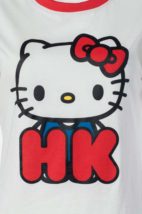 Card slide image -  CAMISETA DE HELLO KITTY MANGA CORTA MARFIL PARA MUJER