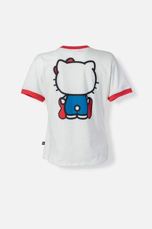 Card slide image -  CAMISETA DE HELLO KITTY MANGA CORTA MARFIL PARA MUJER