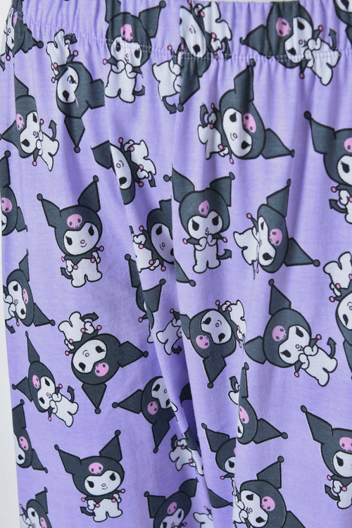Card slide image -  PIJAMA DE KUROMI DE PANTALÓN LARGO PARA MUJER