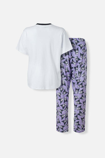 PIJAMA DE KUROMI DE PANTALÓN LARGO PARA MUJER