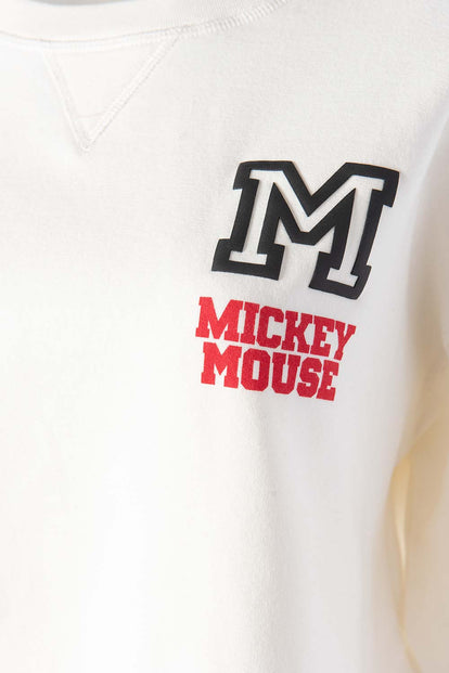 BUZO DE MICKEY MOUSE MARFIL CERRADO PARA MUJER