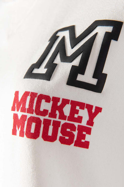 BUZO DE MICKEY MOUSE MARFIL CERRADO PARA MUJER