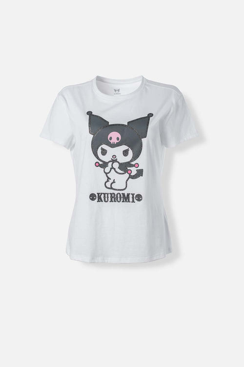 CAMISETA DE MY MELODY & KUROMI SLIM FIT PARA MUJER