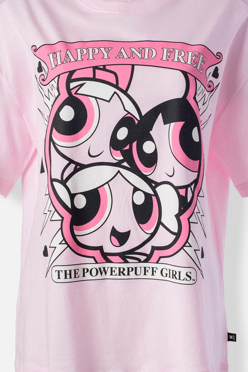 Card slide image -  CAMISETA DE LAS CHICAS SUPERPODEROSAS ROSADA MANGA CORTA PARA MUJER