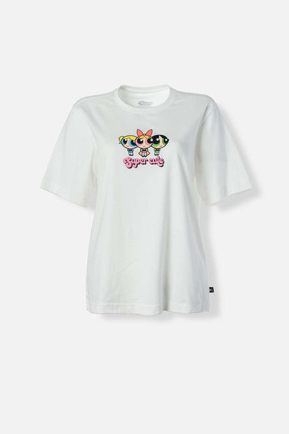  CAMISETA DE LAS CHICAS SUPERPODEROSAS MARFIL PARA MUJER