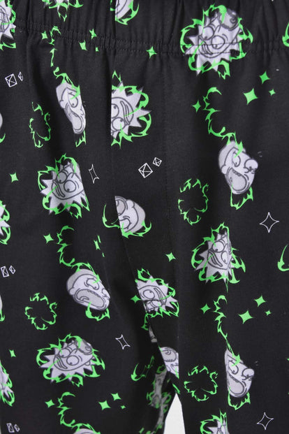 PIJAMA DE RICK Y MORTY DE PANTALÓN CORTO BLANCO PARA HOMBRE