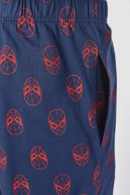 Card slide image -  PIJAMA DE SPIDERMAN DE PANTALÓN CORTO GRIS Y AZUL PARA HOMBRE