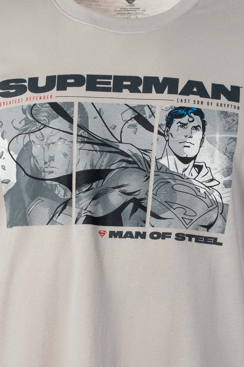 Card slide image -  CAMISETA DE SUPERMAN MANGA CORTA GRIS PARA HOMBRE
