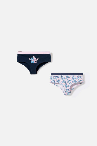PACK X2 PANTIES DE STITCH NEGRO Y ROSADO PARA MUJER