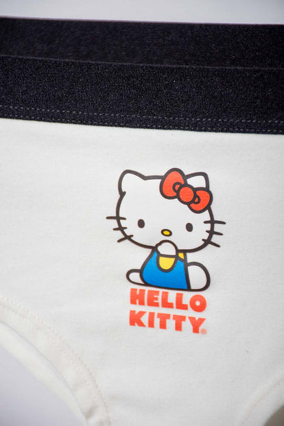  PACK X2 PANTIES DE HELLO KITTY NEGRO Y MARFIL PARA MUJER