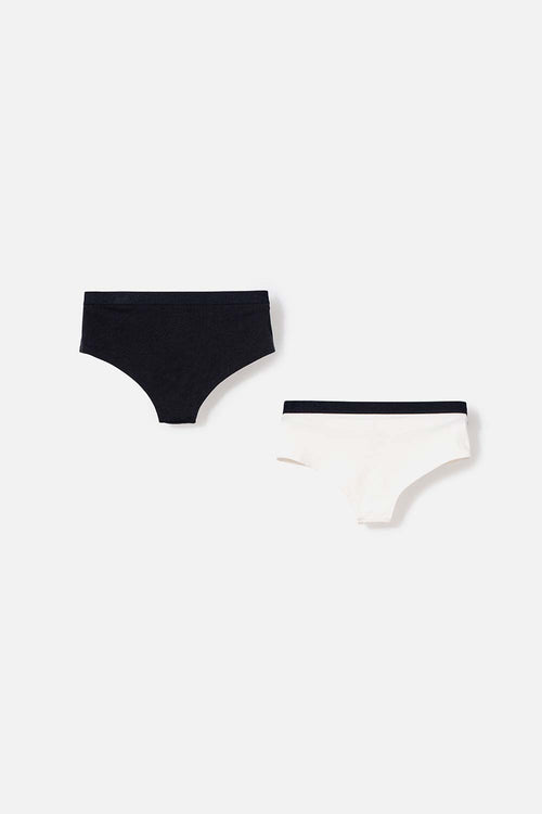 PACK X2 PANTIES DE HELLO KITTY NEGRO Y MARFIL PARA MUJER