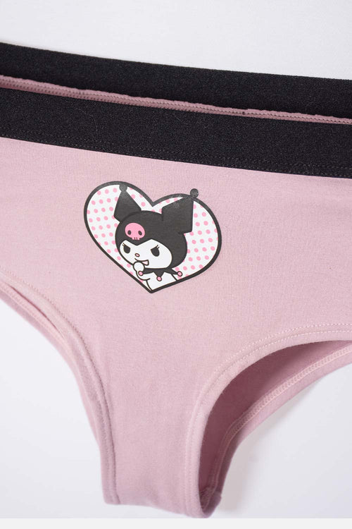 Card slide image -  PACK X2 PANTIES MY MELODY & KUROMI NEGRO Y LILA EN DÚO PARA MUJER