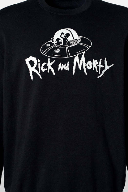 BUZO DE RICK Y MORTY CERRADO NEGRO PARA HOMBRE