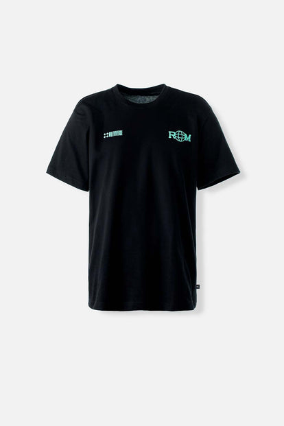  CAMISETA DE RICK AND MORTY NEGRA CUELLO REDONDO PARA HOMBRE