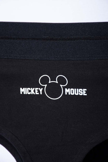 PACK X2 PANTIES DE MICKEY MOUSE NEGRO Y MARFIL PARA MUJER