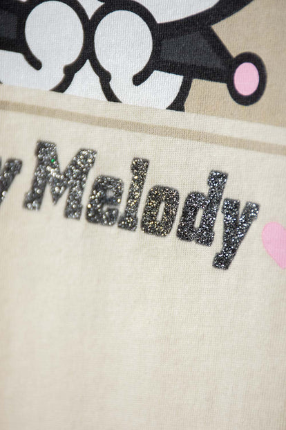  CAMISETA DE MY MELODY & KUROMI RELAX FIT PARA MUJER