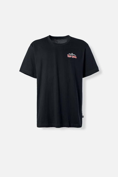  CAMISETA DE BILLY Y MANDY ESTAMPADA  EN ESPALDA NEGRA PARA HOMBRE