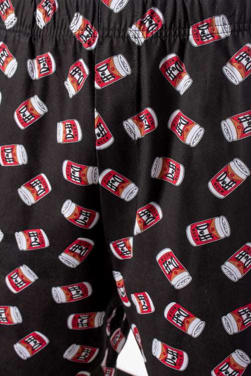 PIJAMA DE LOS SIMPSON DE PANTALÓN CORTO ROJO Y NEGRO PARA HOMBRE