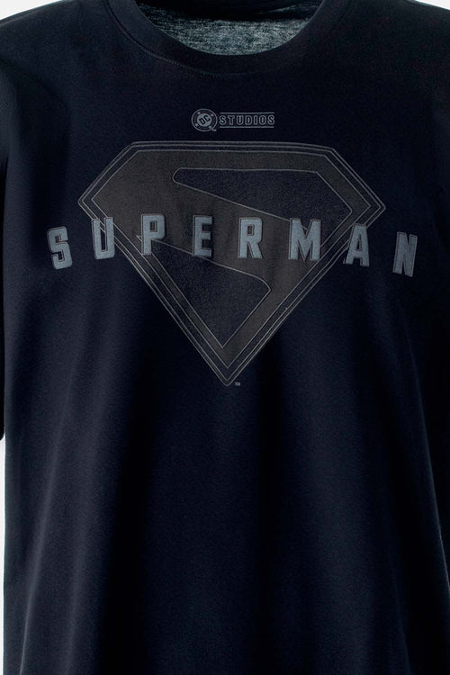 Card slide image -  CAMISETA DE SUPERMAN MANGA CORTA NEGRA PARA HOMBRE