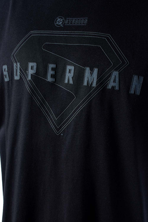 Card slide image -  CAMISETA DE SUPERMAN MANGA CORTA NEGRA PARA HOMBRE