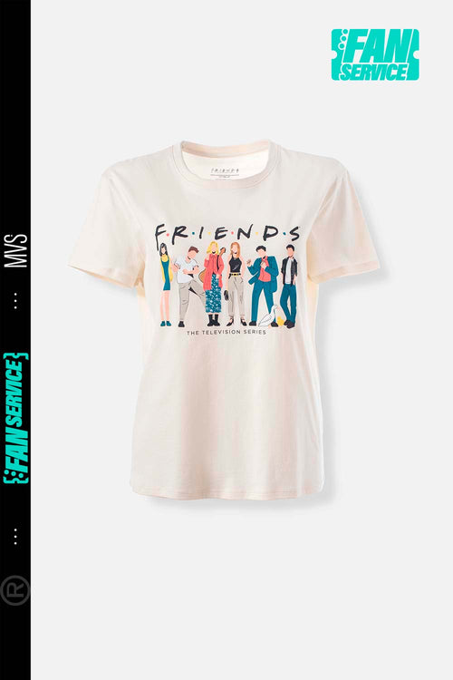 Card slide image -  CAMISETA DE FRIENDS MANGA CORTA COLOR ALMENDRA PARA MUJER