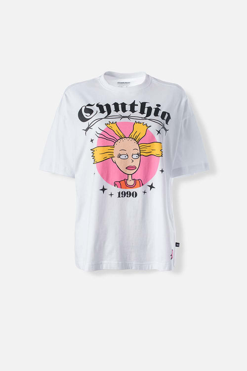 Card slide image -  CAMISETA DE CYNTHIA MANGA CORTA OVERSIZE BLANCA PARA MUJER