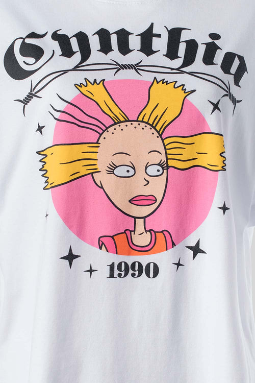 Card slide image -  CAMISETA DE CYNTHIA MANGA CORTA OVERSIZE BLANCA PARA MUJER
