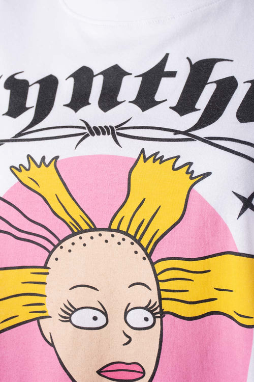 Card slide image -  CAMISETA DE CYNTHIA MANGA CORTA OVERSIZE BLANCA PARA MUJER