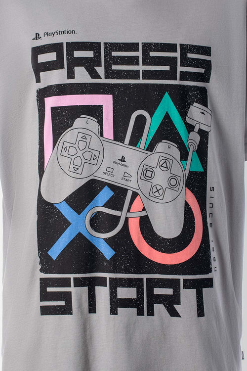 Card slide image -  CAMISETA DE PLAY STATION MANGA CORTA GRIS PARA HOMBRE